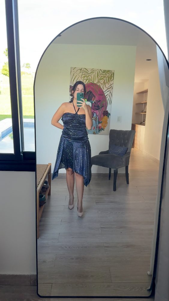 Vestido con glitter y picos Taboo vintage